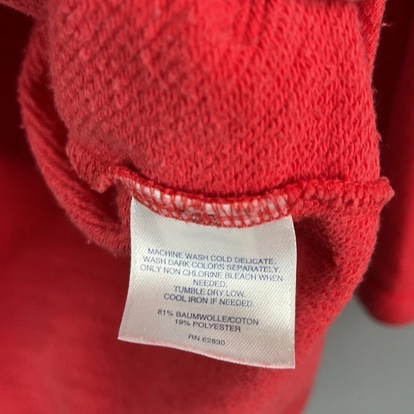 LANDS END Cowl Neck Top Coral Orange Textured Pullover Bright Coastal Size S - Picture 7 of 10